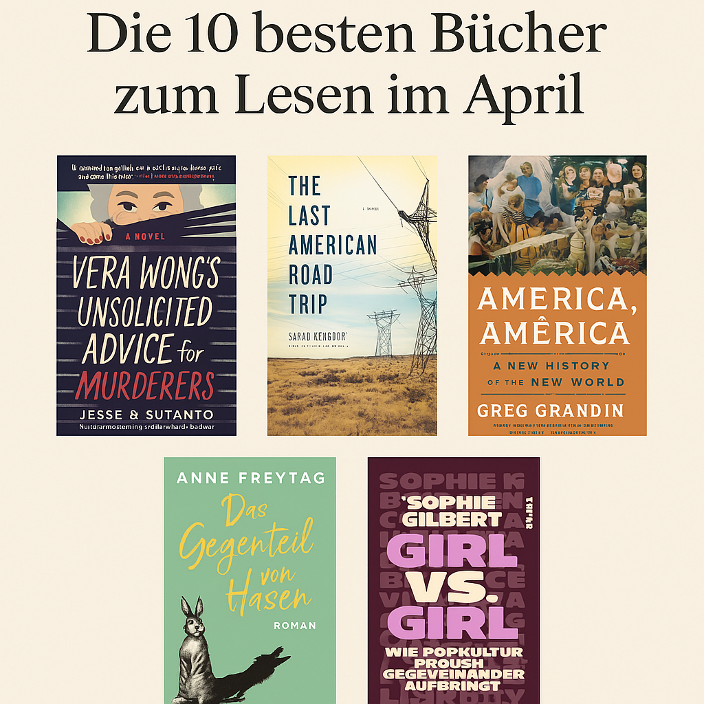 Die 10 besten Bücher zum Lesen im April 2025 – Entdeckungen für Kopf, Herz und Debatte